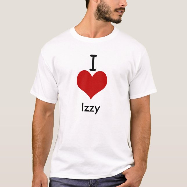 Camiseta Eu amo (coração) Izzy (Frente)