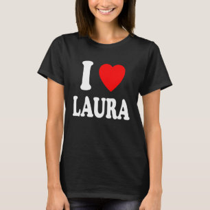 Camiseta Eu Amo Coração Laura Cute Matching Casal Spouse