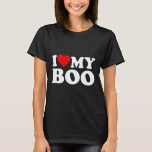 Camiseta Eu Amo Coração Meu Boo Tchau Tchau Namorado Namora