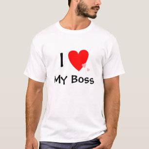 Camiseta Eu amo (coração) meu chefe