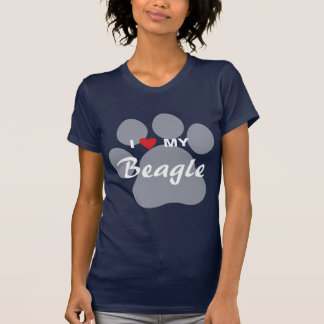 Camiseta Eu amo (coração) meu lebreiro Pawprint
