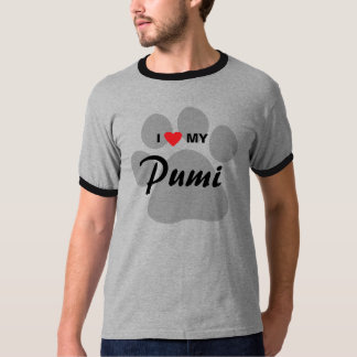 Camiseta Eu amo (coração) meu Pumi