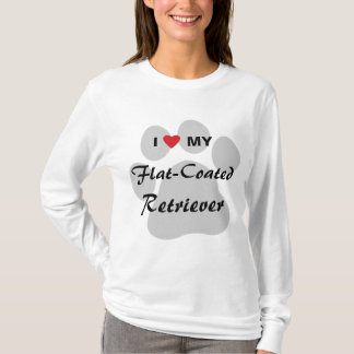 Camiseta Eu amo (coração) meu Retriever Liso-Revestido