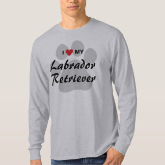 Camiseta Eu amo (coração) meus amantes do cão de labrador