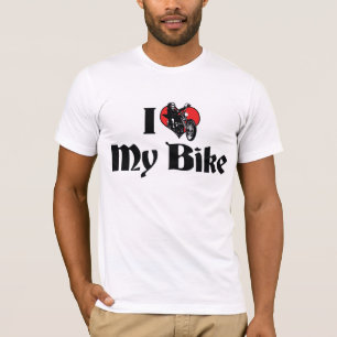 Camiseta Eu Amo Coração Minha Bicicleta - Amante De Bicicle