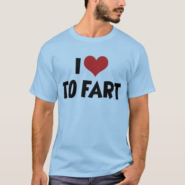 Camiseta Eu Amo Coração Para Peidar (Frente)