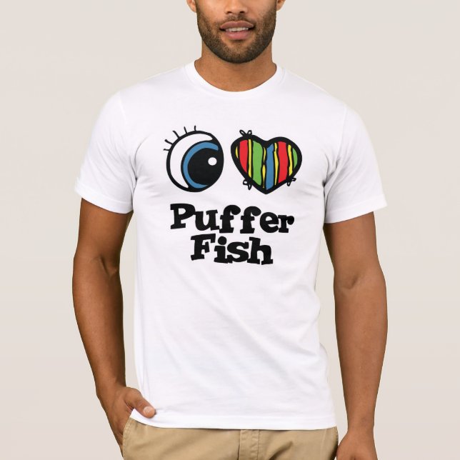 Camiseta Eu Amo (Coração) Peixe Balão (Frente)