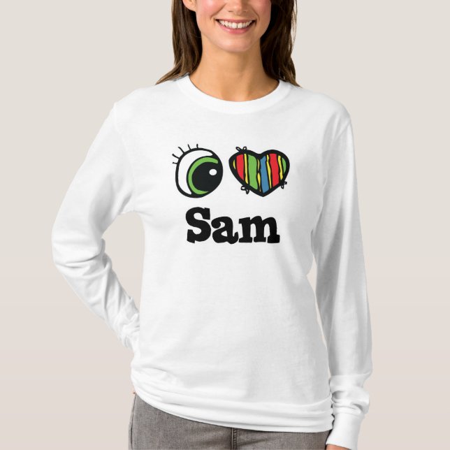 Camiseta Eu Amo (Coração) Sam (Frente)