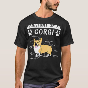 Camiseta Eu Amo Corgi Anatomia De Um Corgi