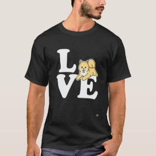 Camiseta Eu Amo Corgi Cachorro Fofo Bunda Fofa