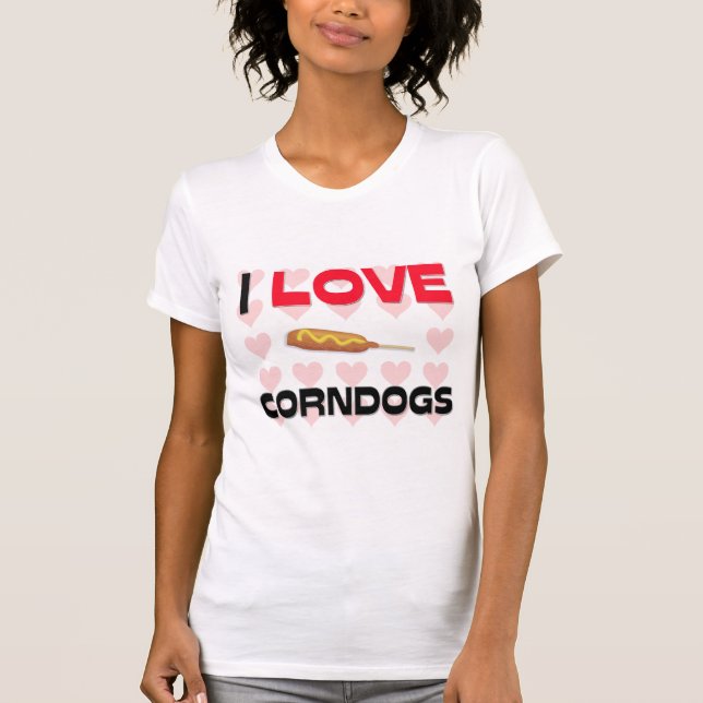 Camiseta Eu amo Corndogs (Frente)