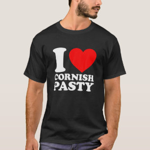 Camiseta Eu Amo Cornish Pasty Eu Coração Cornish Pasty Comi