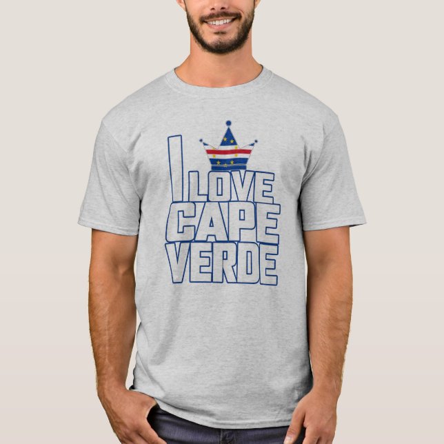Camiseta Eu Amo Coroa Cabo Verde (Frente)
