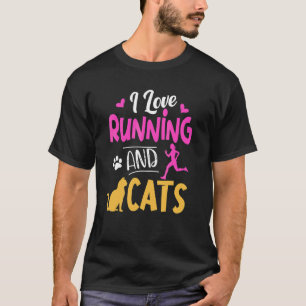 Camiseta Eu Amo Correr Gata Mulher Corredora
