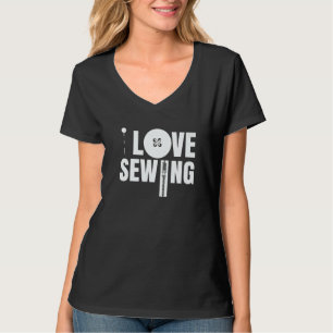 Camiseta Eu Amo Costura Costurar Costureira Artesanato