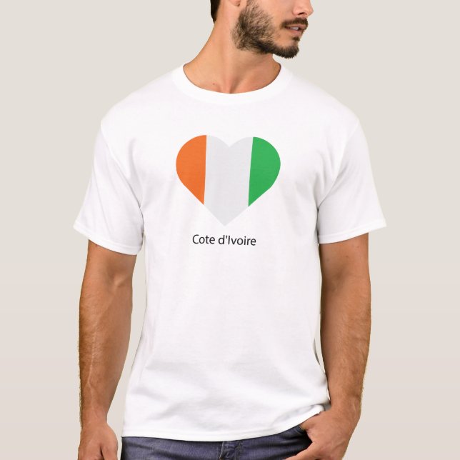 Camiseta Eu Amo Cote D'lvoire (Frente)