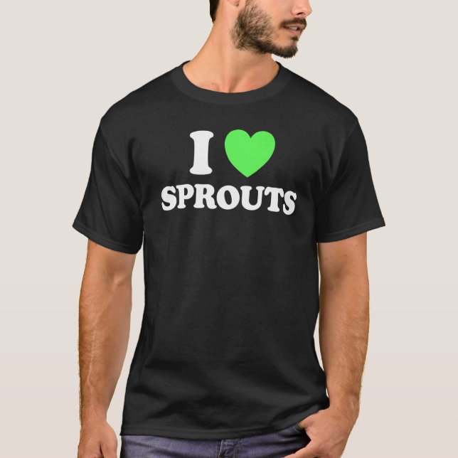 Camiseta Eu Amo Couve-Couve, Fá-Comida De Jardim De Semente (Frente)
