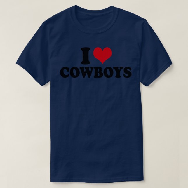 Camiseta Eu Amo Cowboys (Frente do Design)