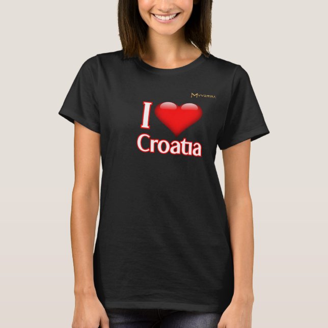 Camiseta Eu Amo Croácia (Frente)