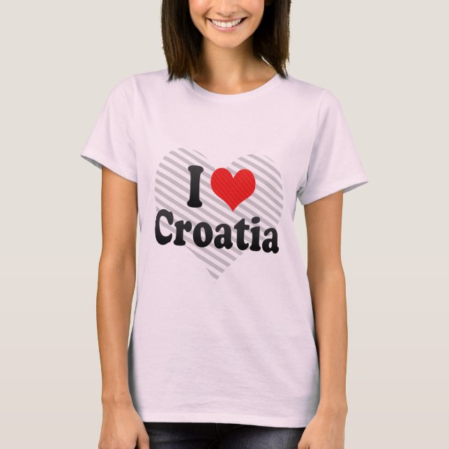 Camiseta Eu amo Croatia (Frente)