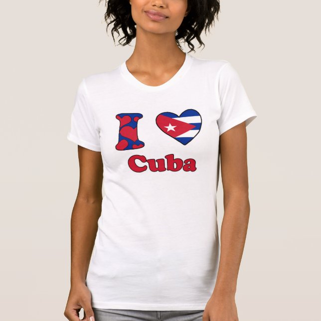 Camiseta Eu amo Cuba (Frente)
