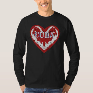 Camiseta Eu Amo Cuba Heartland Life Island Forming Heart Yo