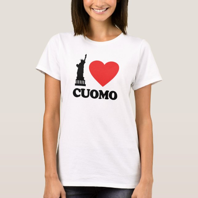 Camiseta Eu Amo Cuomo | Estátua da Liberdade (Frente)