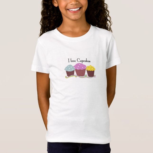 Camiseta Eu Amo Cupcakes (Frente)