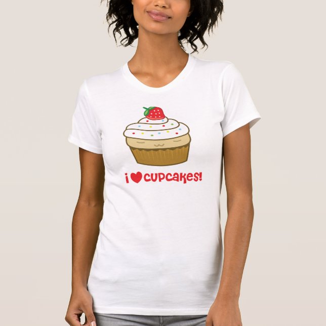Camiseta eu amo cupcakes (Frente)