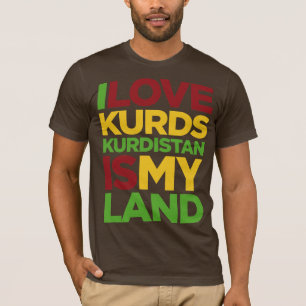 Camiseta Eu amo Curdos & Curdistão