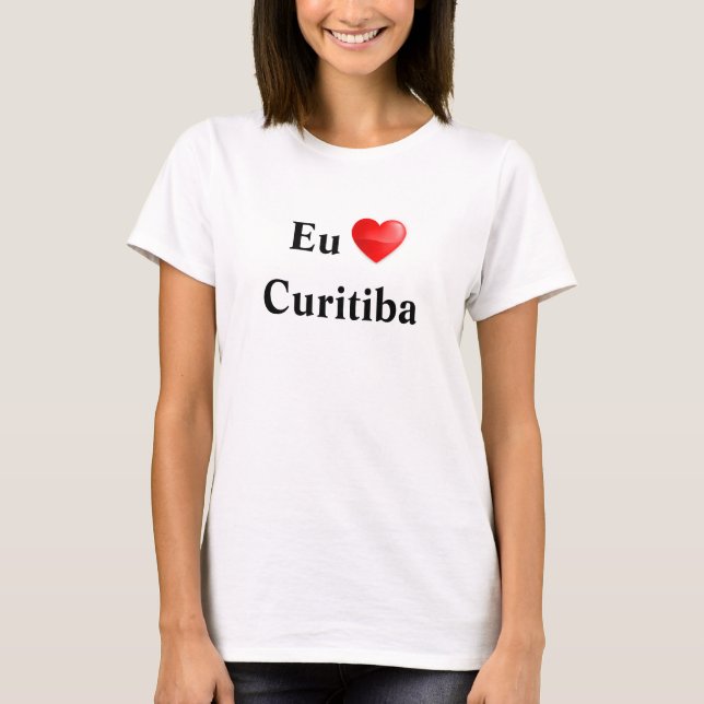 Camiseta eu amo Curitiba (Frente)