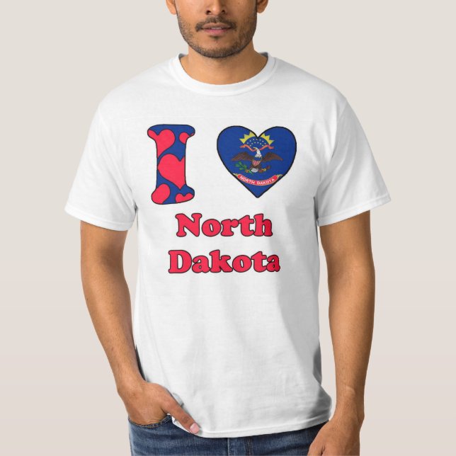 Camiseta Eu amo Dakota do Norte (Frente)
