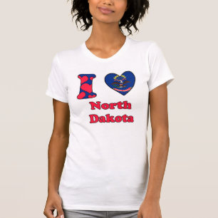 Camiseta Eu amo Dakota do Norte