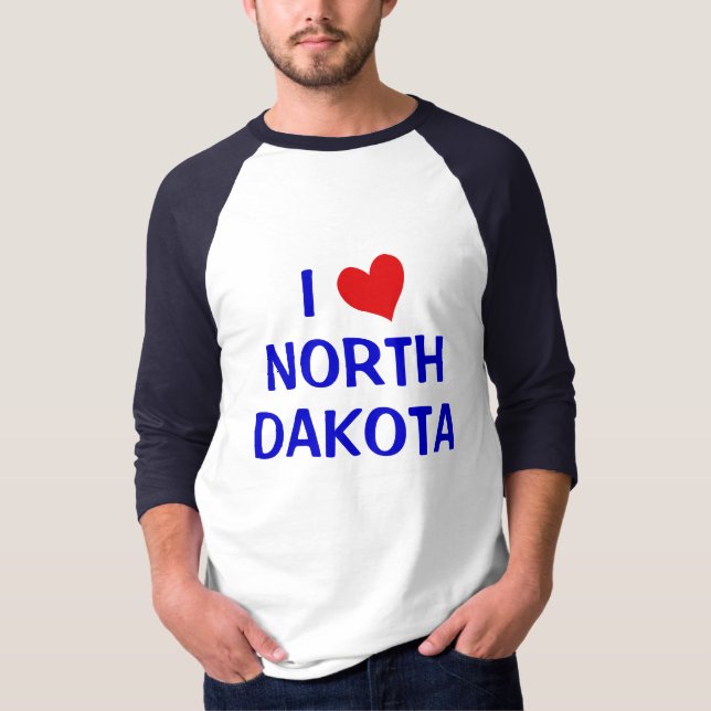 Camiseta Eu amo Dakota do Norte (Frente)