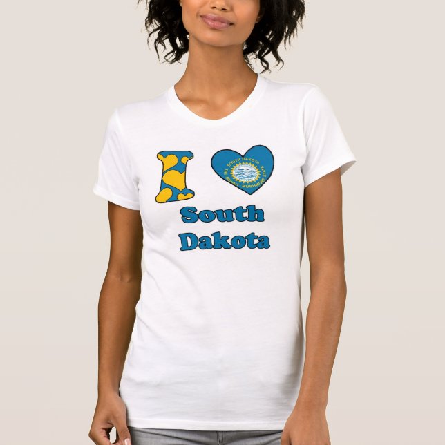 Camiseta Eu amo Dakota do Sul (Frente)