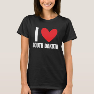 Camiseta Eu Amo Dakota do Sul Estado Sioux Falls Rapid City