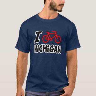 Camiseta Eu amo dar um ciclo Michigan