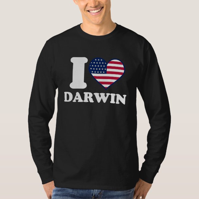 Camiseta Eu amo Darwin Eu adoro Darwin (Frente)
