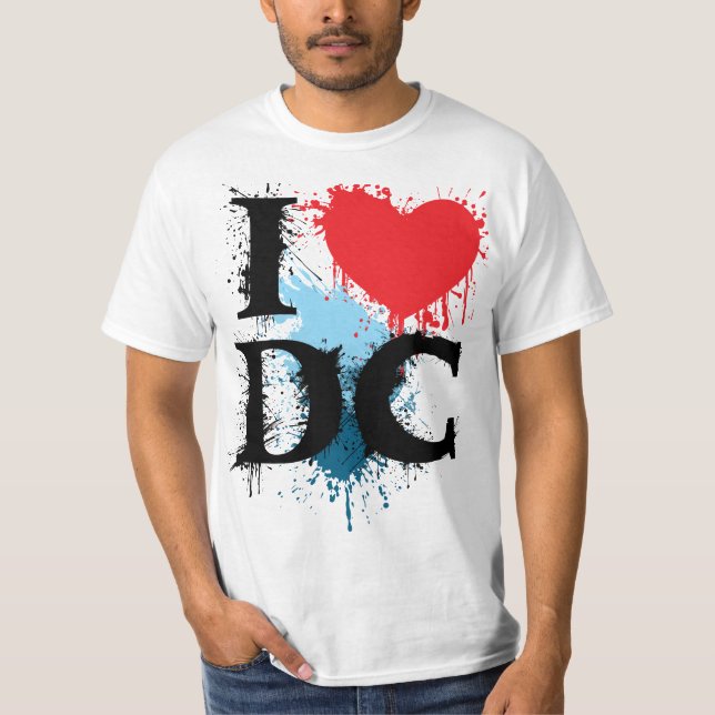 Camiseta Eu Amo DC - Pintura (Frente)