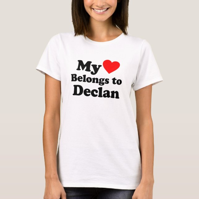 Camiseta Eu amo Declan (Frente)