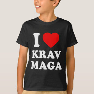 Camiseta Eu Amo Defesa Pessoal Krav MMA de Israel