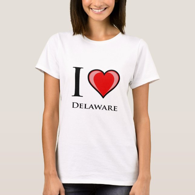 Camiseta Eu amo Delaware (Frente)