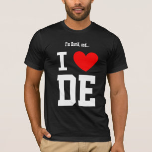 Camiseta Eu amo Delaware ou toda a cidade ou indico o