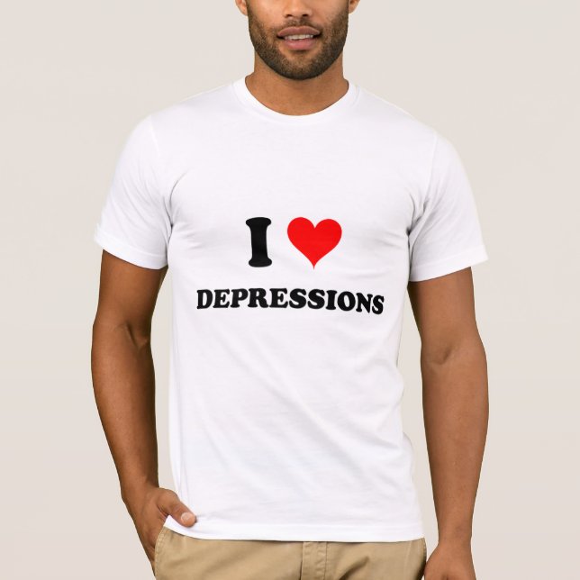 Camiseta Eu amo depressões (Frente)