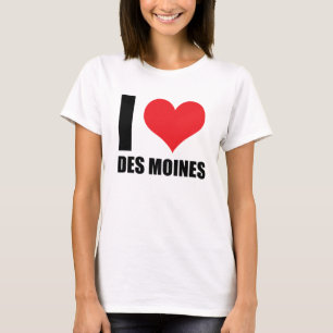 Camiseta Eu amo Des Moines