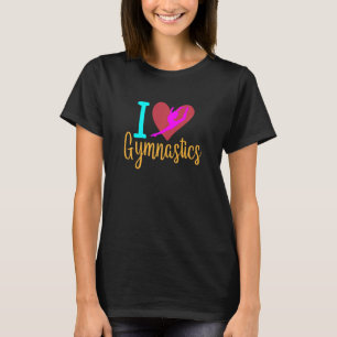 Camiseta Eu Amo Desenhos De Ginástica Para Ginasta