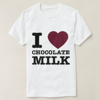 Camiseta Eu Amo Design de Leite com Chocolate