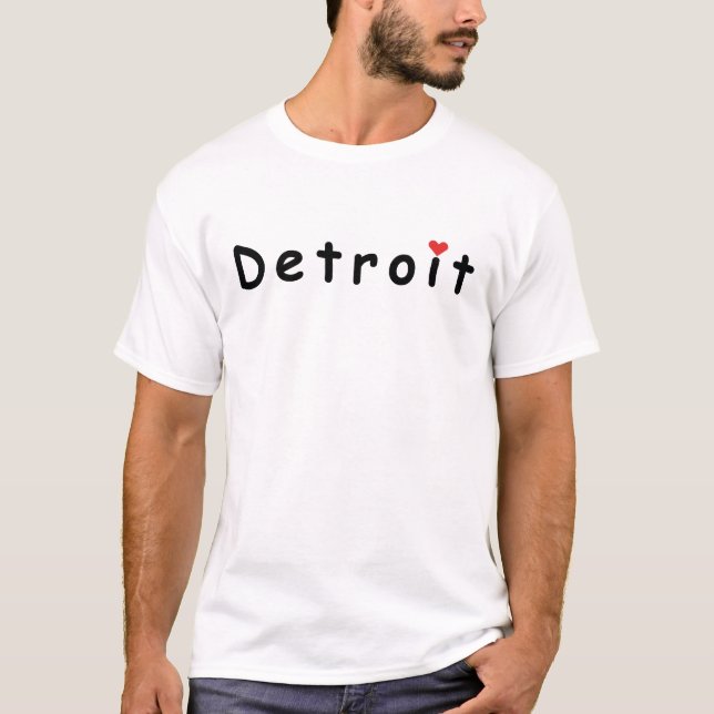 Camiseta Eu amo Detroit (Frente)