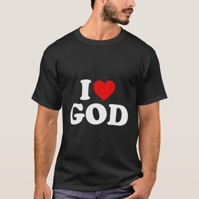Camiseta Eu Amo Deus - Coração (Frente)
