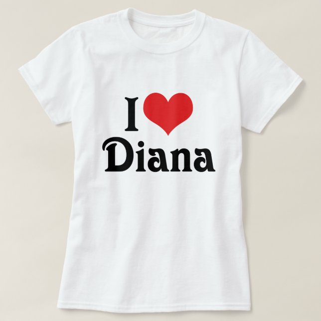 Camiseta Eu Amo Diana (Frente do Design)